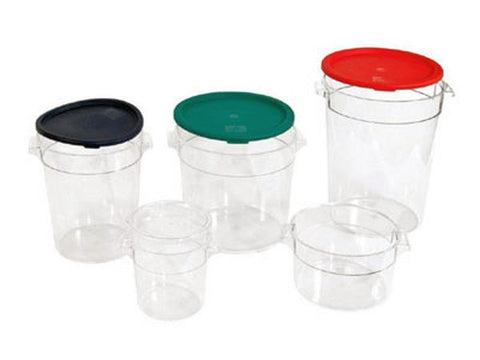 CLEAR ROUND FOOD STORAGE CONTAINER WITH LID