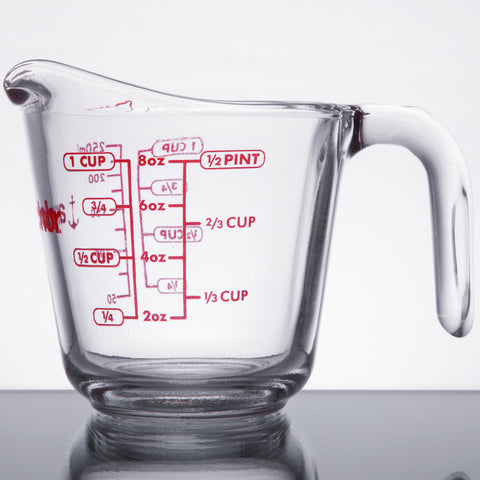 8 oz. Clear Glass Measuring Cup – Ladle & Blade