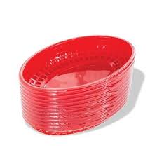 Red Plastic Fast Food Basket
