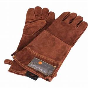 15" Leather BBQ Grill Gloves